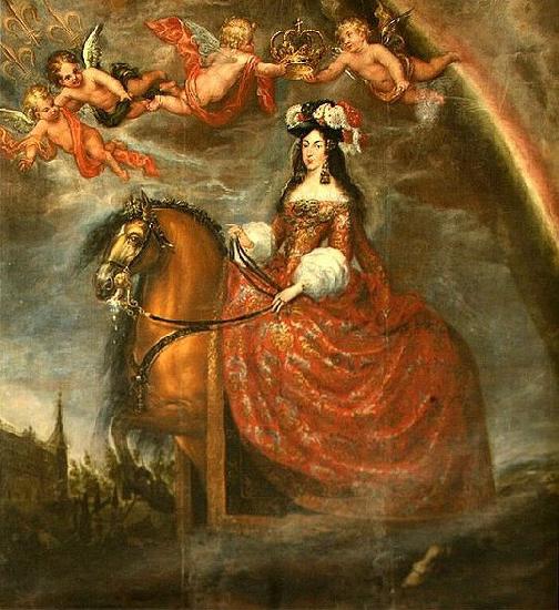 Francisco Rizi Equestrian portrait of Marie Louise d'Orleans oil painting image